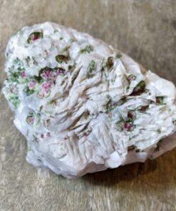 Alternative view of Natural Crystals: Watermelon Tourmaline in Quartz (Approx 14x12x10cm)
