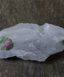 Alternative view of Natural Crystals: Watermelon Tourmaline in Quartz (Approx 10x4x3cm)