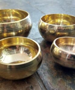 Tibetan Singing Bowls: 4 Sizes to choose from (Curved Design, comes with Wooden Wand)