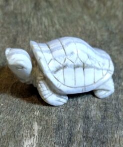 Natural Crystal: Hand Carved & Polished Blue Lace Agate Tortoise (Approx 6x4x4cm)