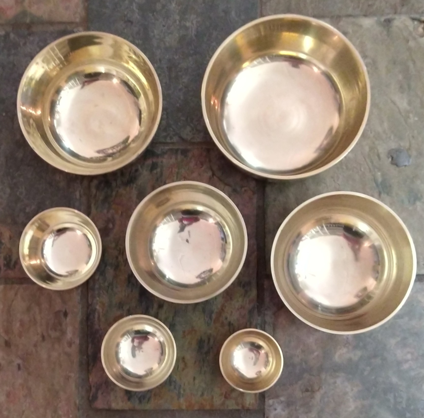 Tibetan Singing Bowls: 7 Sizes to choose from (Plain High Sided Design, comes with Wooden Wand) - Image 2