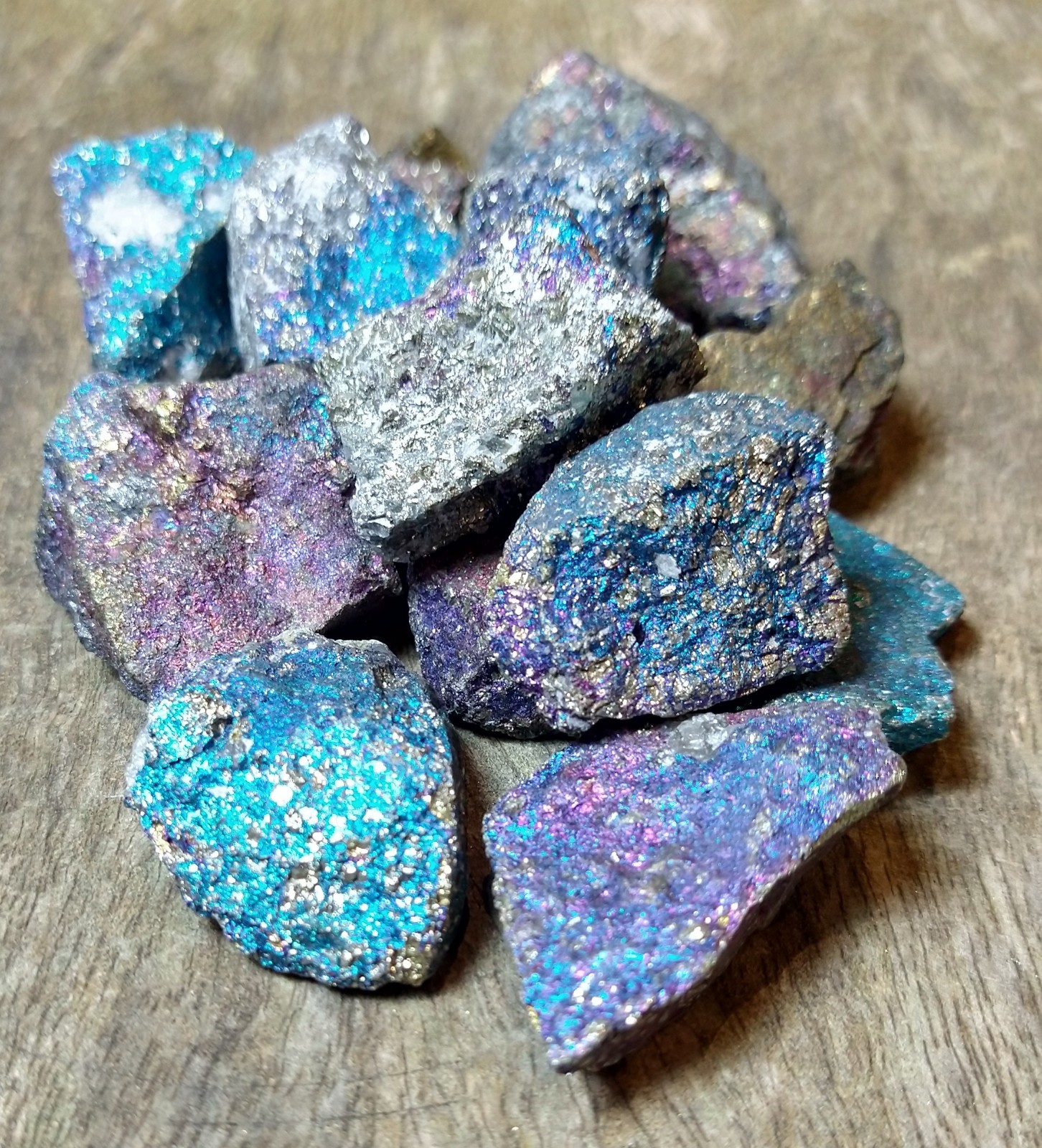 Natural Crystals: Bornite Rough Chunks (Approx 3x4x2cm)