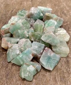 Natural Crystals: Green Calcite Rough Chunks (Approx 5x4x2 cm)