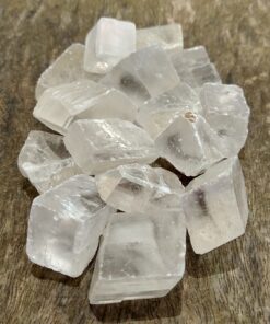 Natural Cubic Crystals: Islandic Spar- Optical Quality Clear Calcite (Approx 4x3x1.5cm)
