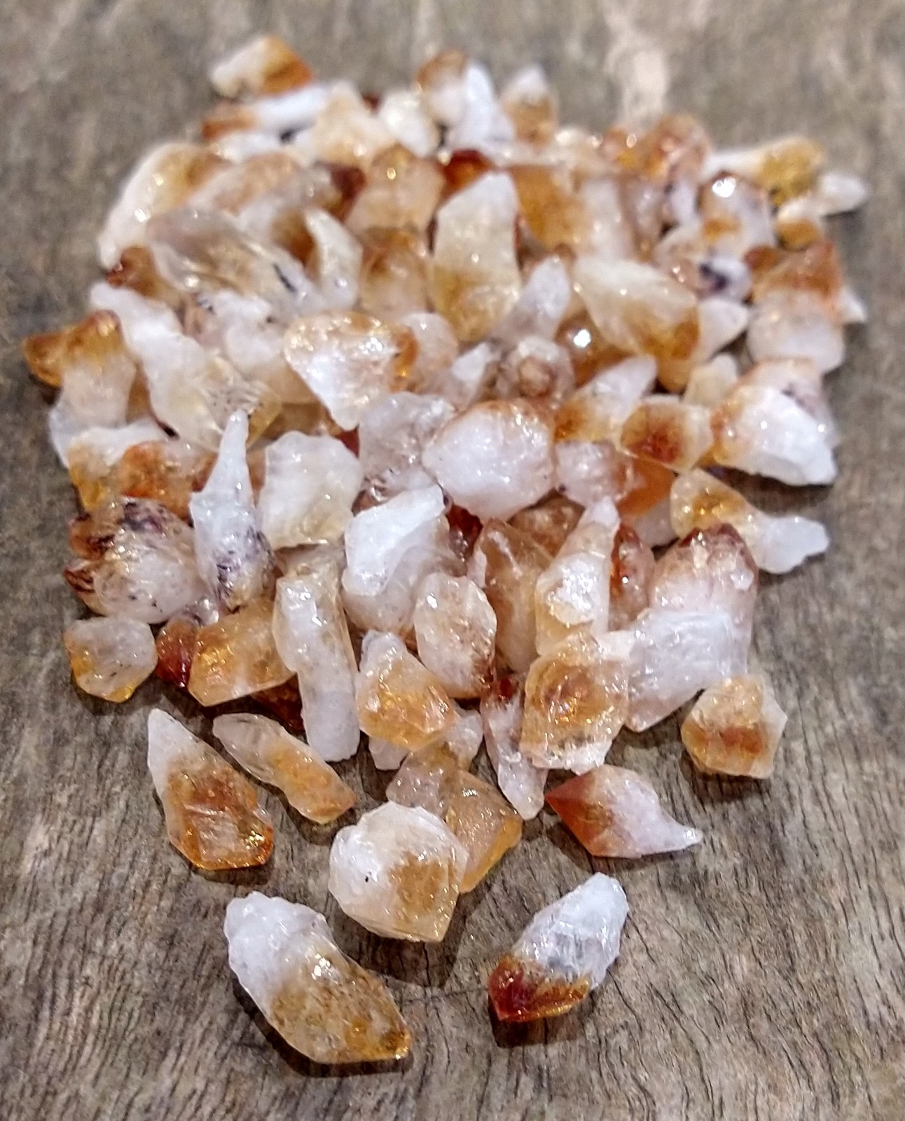 Genuine Crystals: Citrine Points (Approx 1x1x1cm)