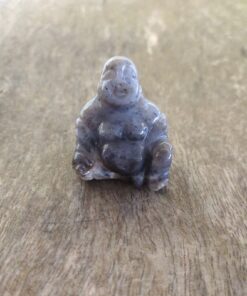 Natural Crystal: Hand Carved & Polished Dendritic Agate Buddah (Approx 4x4x2cm)