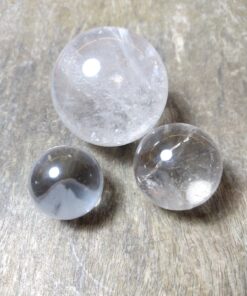 Natural Crystals: Cut & Polished Clear Quartz Spheres