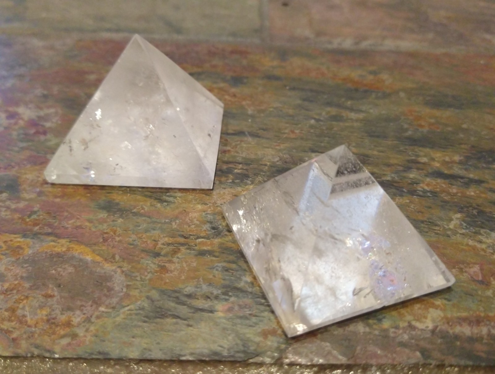 Natural Crystals: Cut & Polished Clear Quartz Pyramids