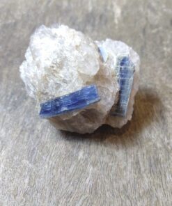 Natural Crystal: Blue Kyanite in Clear Quartz (Approx 6x5x5cm)