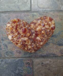 Genuine Crystal: Cut Heart Citrine Cluster (Approx 25x20x10cm)