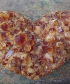 Alternative view of Genuine Crystal: Cut Heart Citrine Cluster (Approx 25x20x10cm)