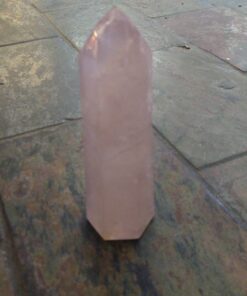 Natural Crystal: Cut & Polished Rose Quartz Generator (Approx 25x10x9cm)