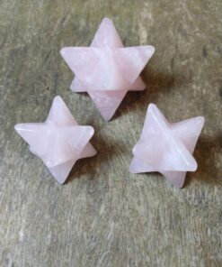 Natural crystals: cut & polished Rose Quartz Merkabah