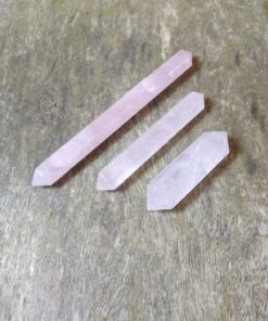 Natural Crystal: Cut & Polished Rose Quartz Wands