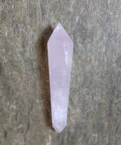 Natural crystals: cut and polished Rose Quartz wand (approx. 12x2x1.5cm)