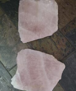 Natural Crystal: Cut & Polished Rose Quartz Slabs (X-Large)