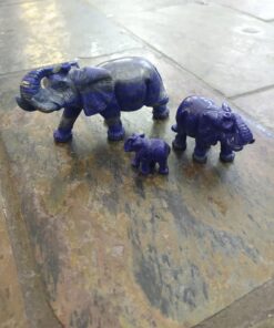 Natural Crystal: Hand Carved & Polished Lapis Lazuli Elephants
