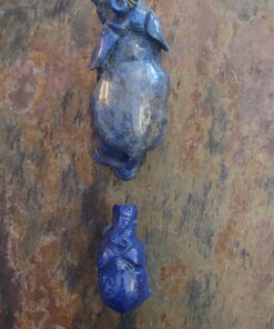 Alternative view of Natural Crystal: Hand Carved & Polished Lapis Lazuli Elephants