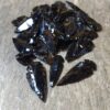 Natural Crystals: Knapped Black Obsidian Arrow Heads