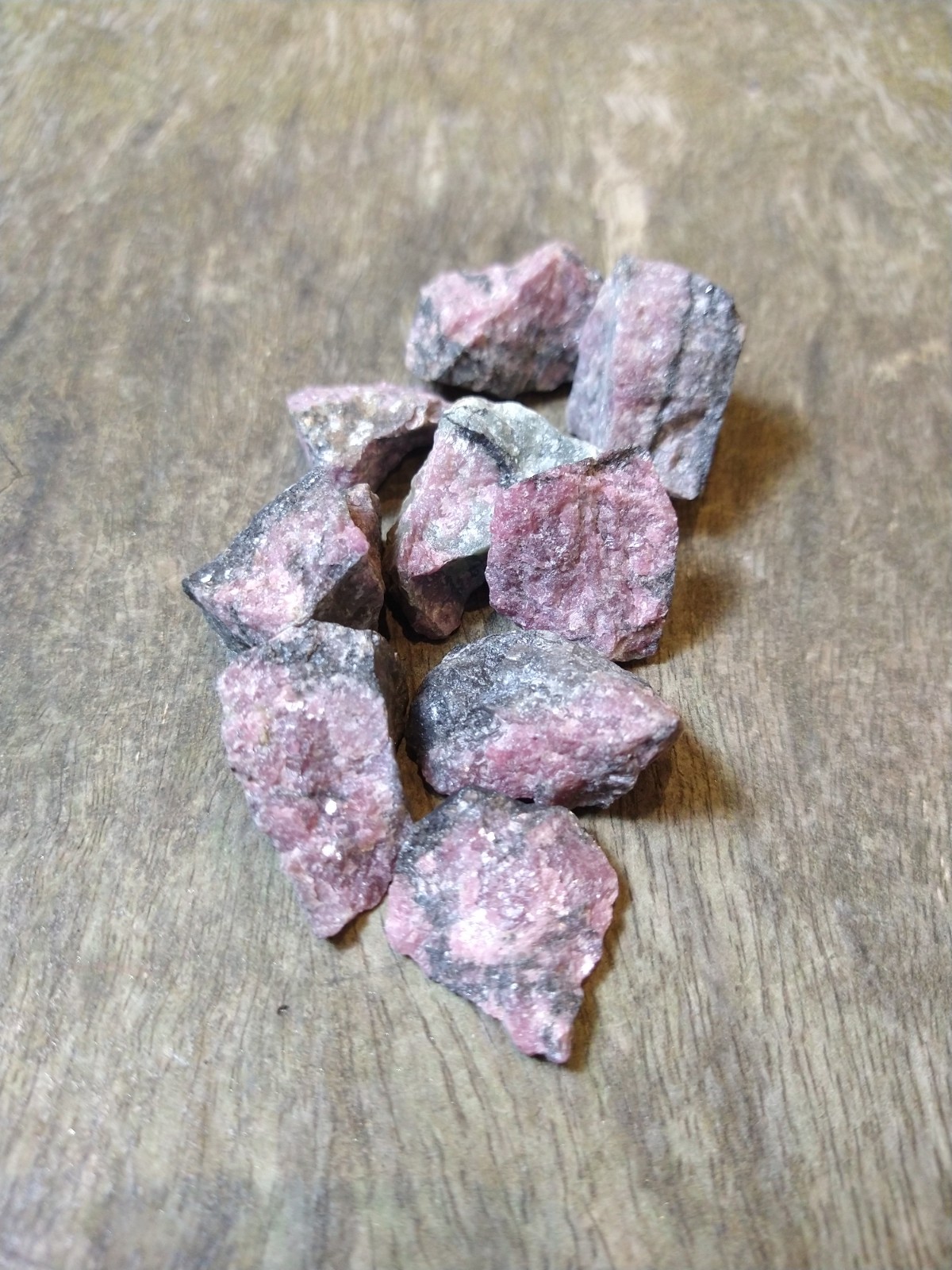 Natural Crystals: Rhodonite Rough Chunks