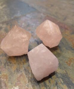 Alternative view of Natural Crystals: Cut & Polished Rose Quartz Generator (Approx 6x6x5cm)