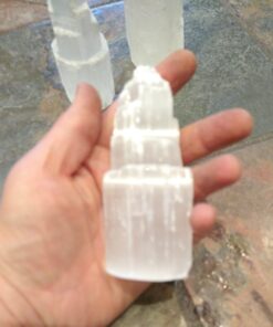 Alternative view of Natural crystals: Selenite towers cut base