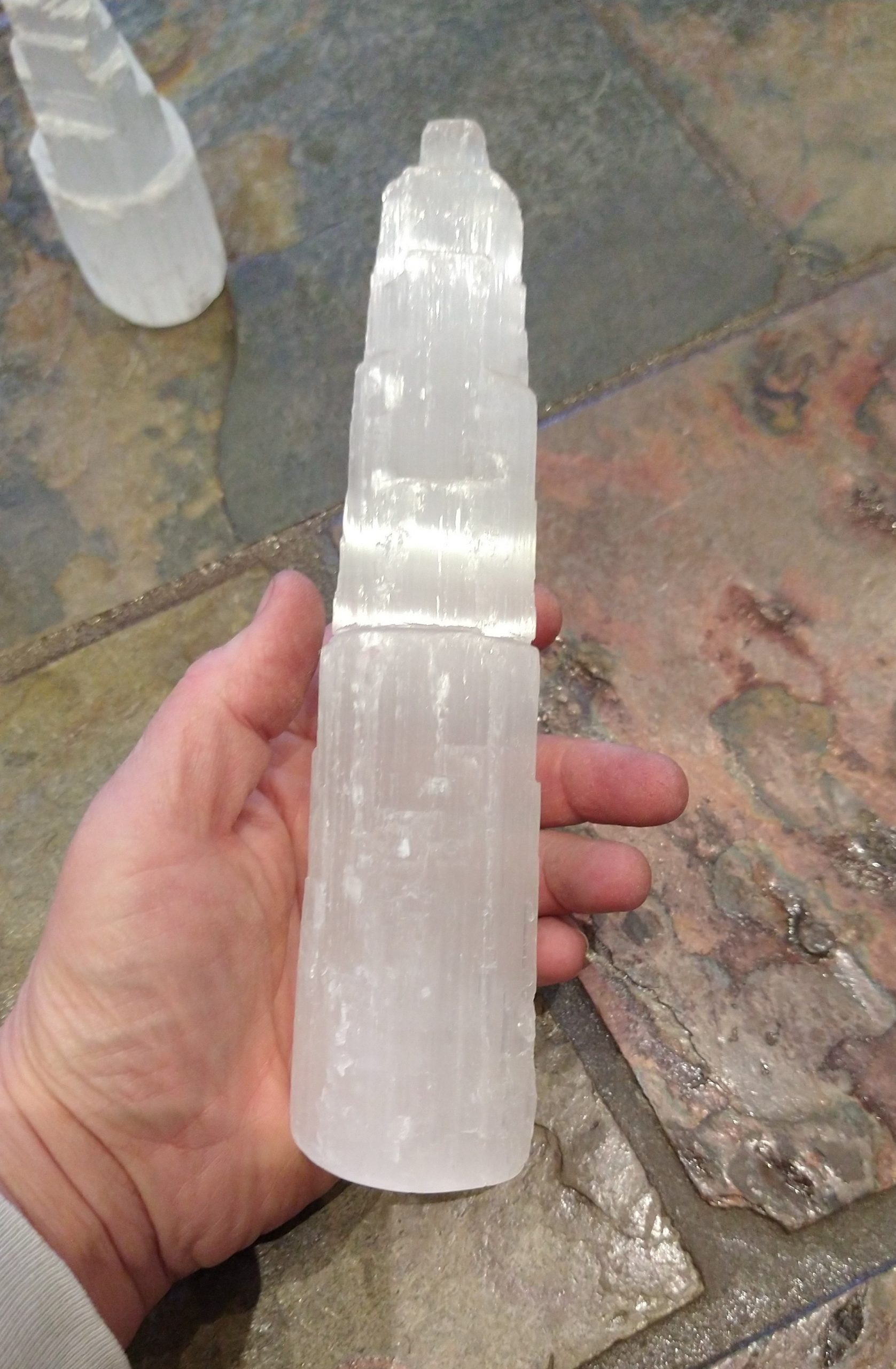 Natural crystals: Selenite towers cut base - Image 3