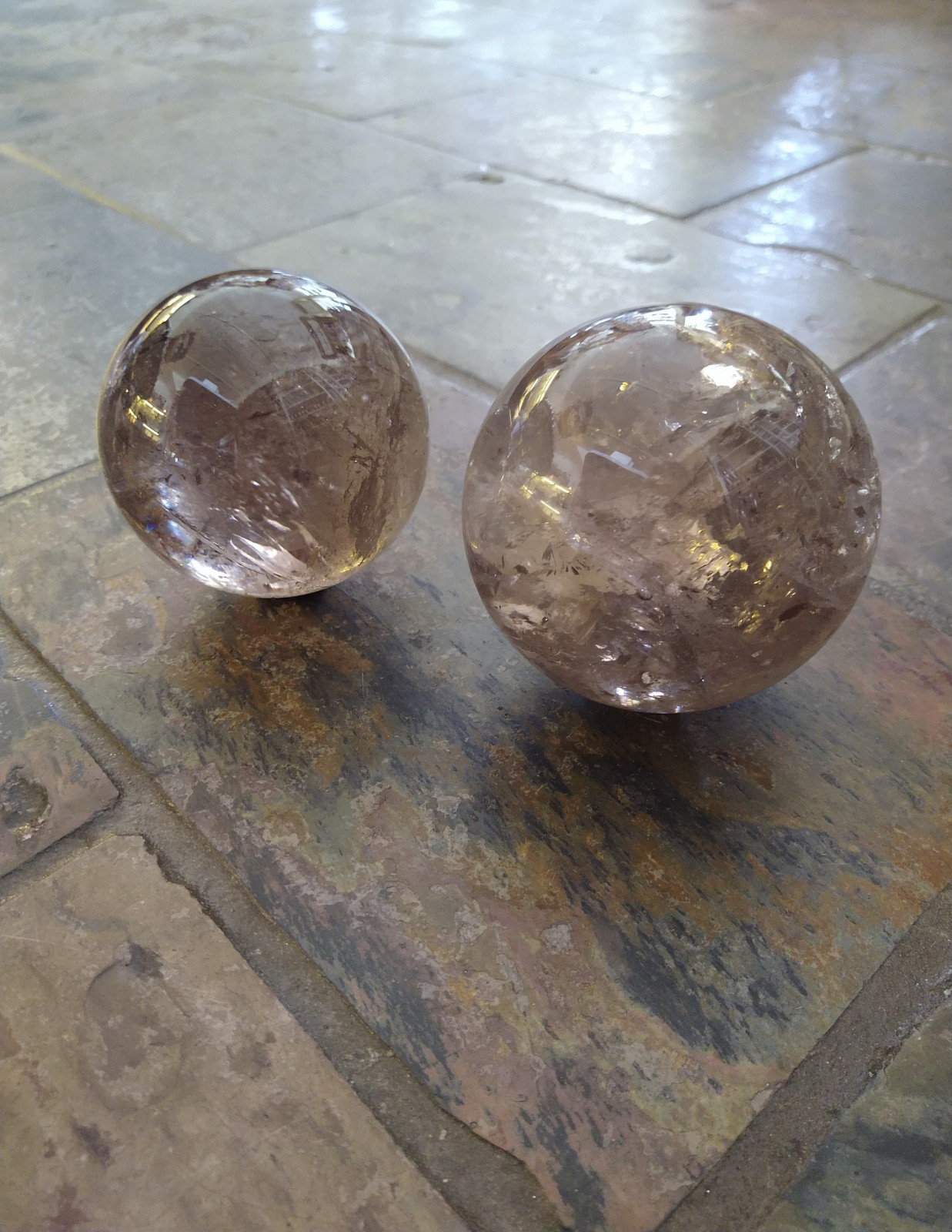 Natural Crystals: Cut & Polished Smokey Quartz Spheres