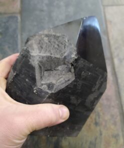 Alternative view of Genuine Crystals: Smokey Quartz Generators (Some Natural Faces/Some Polished)