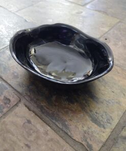 Natural Crystals: Hand Carved & Polished Black Obsidian Bowl (Approx 22x18x8cm)