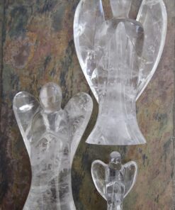 Natural Crystals: Hand Carved & Polished Clear Quartz Angels