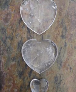 Natural Crystals: Cut & Polished Clear Quartz Hearts