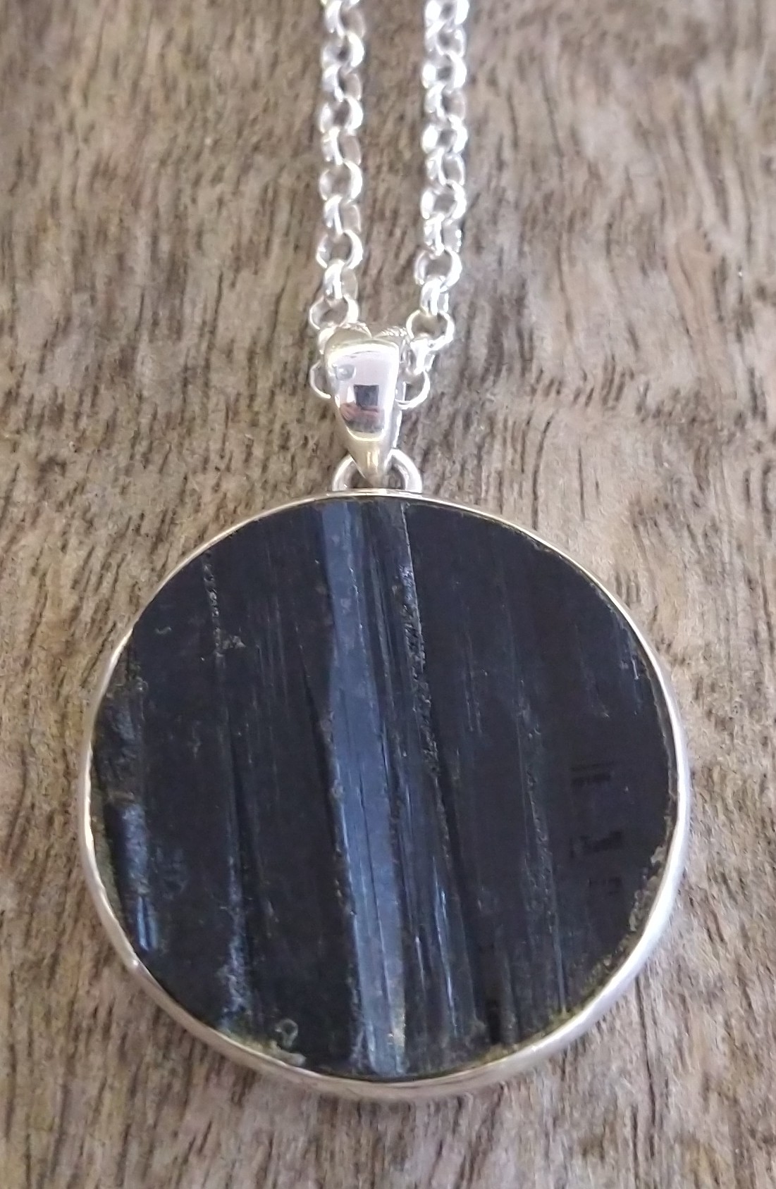 Black Tourmaline Jewellery: Cut Natural Raw Crystals Set in 925 Sterling Silver - Image 3