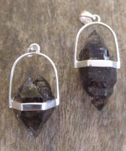 Alternative view of Pendant: Natural Smokey Quartz 'Morella' Crystal Set in Sterling Silver