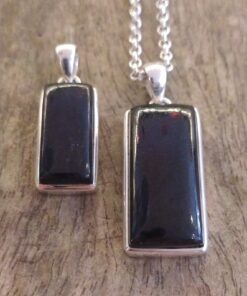 Alternative view of Black Tourmaline Jewellery: Cut & Polished Natural Crystals Set in 925 Sterling Silver