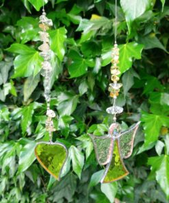 Natural Citrine & Stain Glass Sun Catchers (Australian Made)