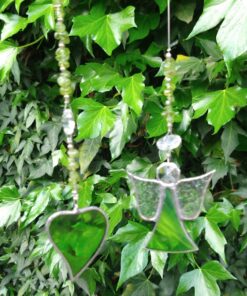 Natural Peridot & Stain Glass Sun Catchers (Australian Made)