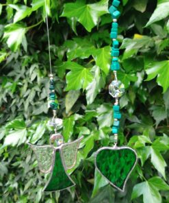 Natural Malachite & Stain Glass Sun Catchers (Australian Made)
