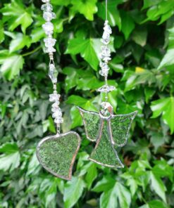 Natural Clear Quartz Crystal & Stain Glass Sun Catchers (Australian Made)