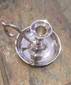 Candle Holder: Metal (Silver Finish)