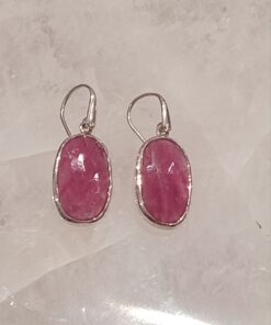 Ruby Faceted Oval Earrings | 925 Sterling Silver