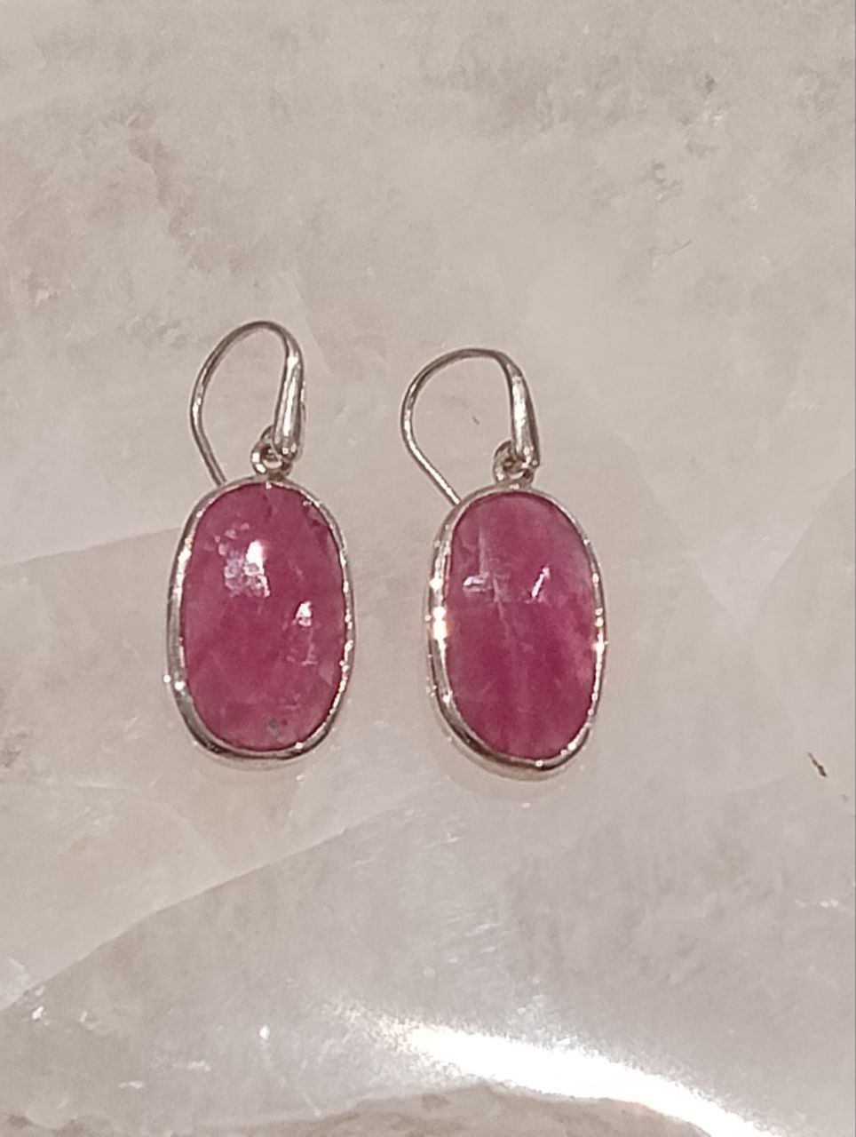 Ruby Faceted Oval Earrings | 925 Sterling Silver
