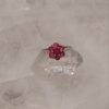 Ruby Faceted Round Multi-Stone Claw Ring | 925 Sterling Silver