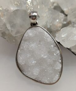 Apophyllite Cluster Pendant | 925 Sterling Silver