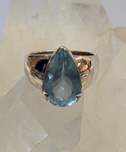 Rings: Aquamarine Fac Teardrop s6.5 -330