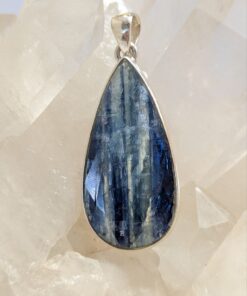Kyanite Teardrop Fac Pendant | 925 Sterling Silver