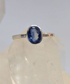 Kyanite Round Fac Ring s8.5 | 925 Sterling Silver