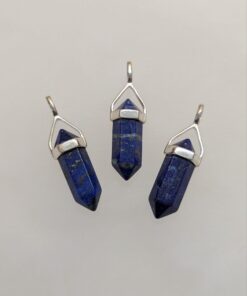 Lapis Lazuli Double Terminated Pendant | 925 Sterling Silver (Short)