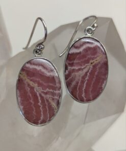 Rhodochrosite Cab Oval Earring | 925 Sterling Silver