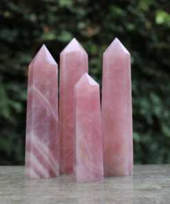 Natural Crystal: Cut & Polished Rose Quartz/Lavender Quartz Generator (Approx.16cm through to 24cm Tall)